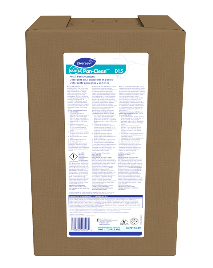 DIVERSEY SUMA Pan-Clean General Purpose Pot and Pan Detergent
