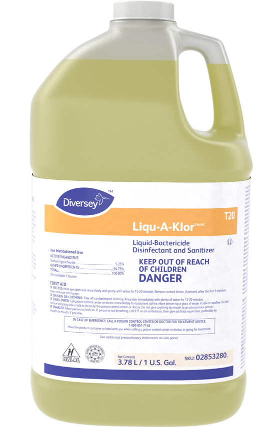 DIVERSEY Liqu-A-Klor Liquid Bactericide Disinfectant/ Cleaner