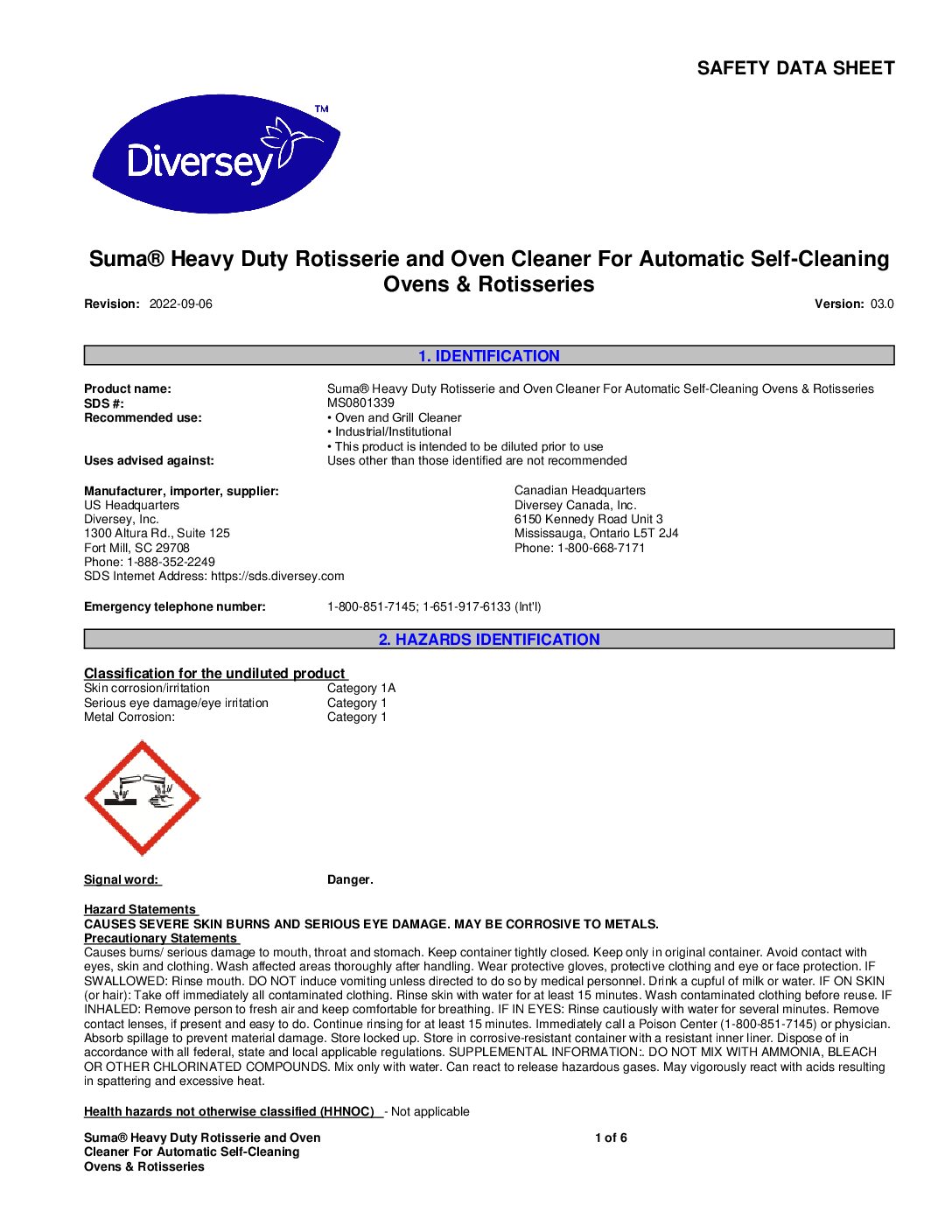 DIVERSEY SUMA Heavy Duty Rotisserie and Oven Cleaner - Image 2
